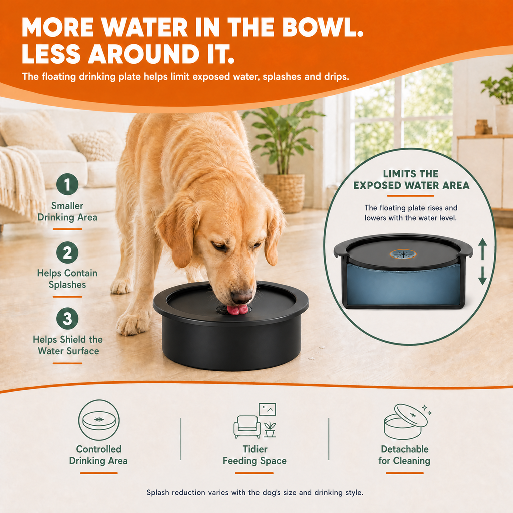 Puppami Adjustable Elevated Slow-Feeder Dog Bowl Station