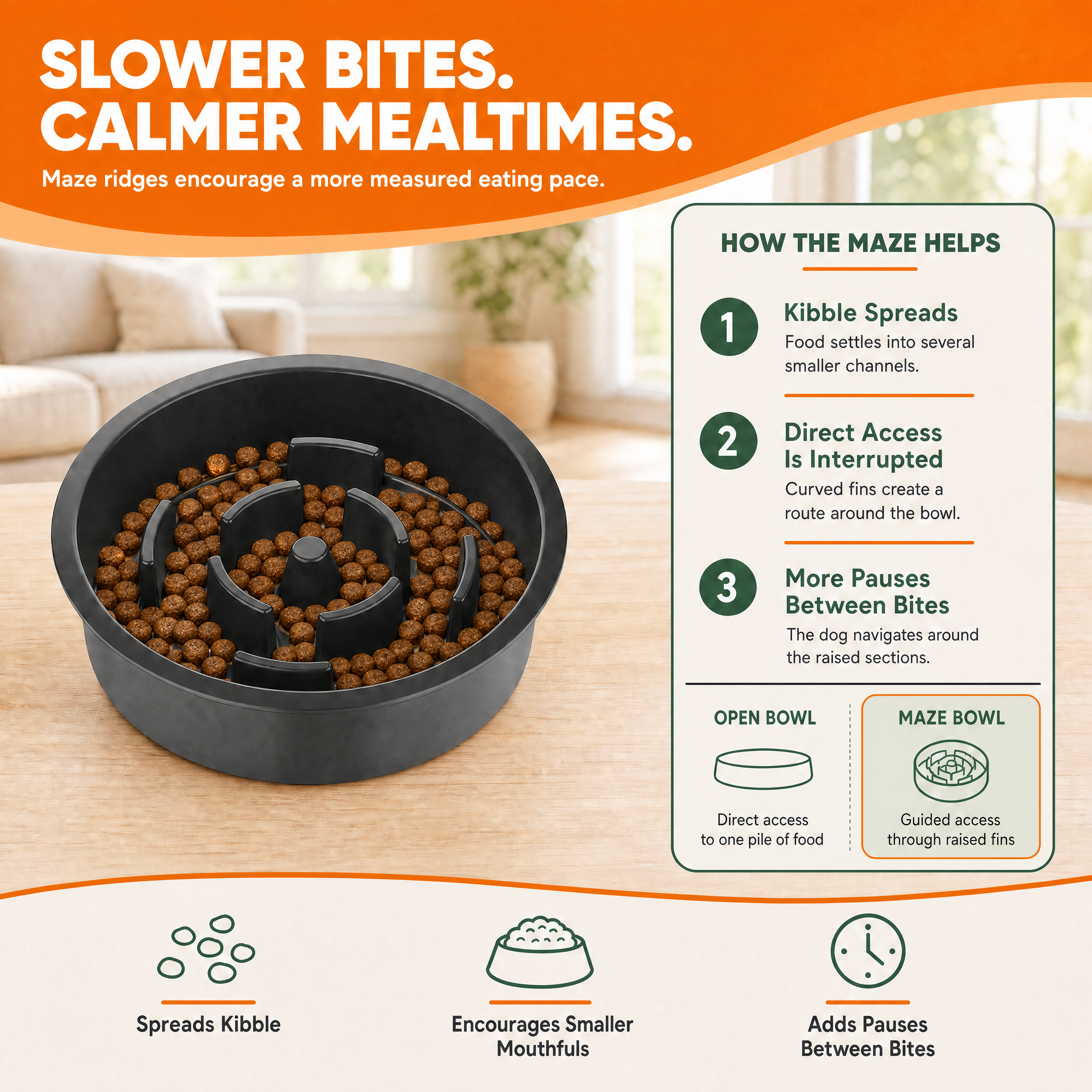 Puppami Adjustable Elevated Slow-Feeder Dog Bowl Station